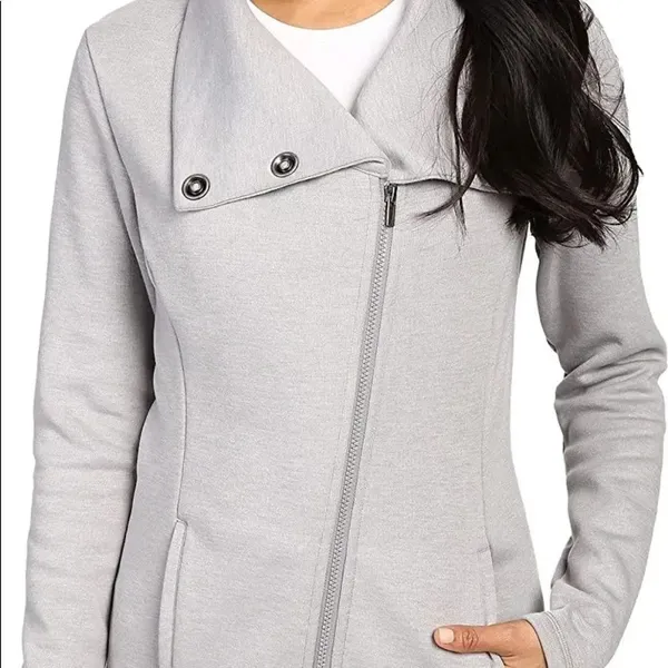 ✨Lucy Asymmetrical Zip Button Closure Yoga Jacket✨ Blue Size XS - Image 6