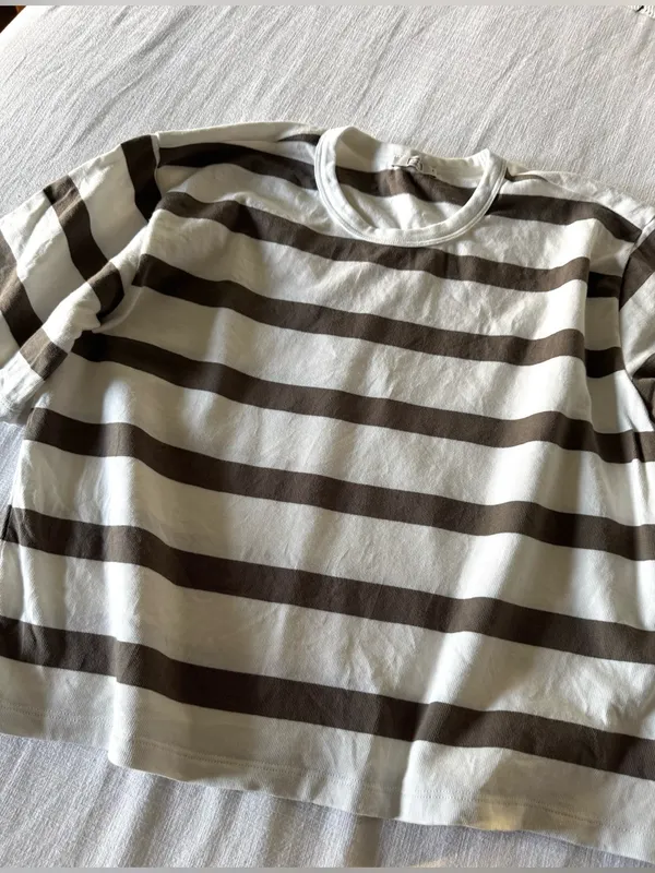 AYR The Practice Tee Stripe Dime Knit, XL - Image 7