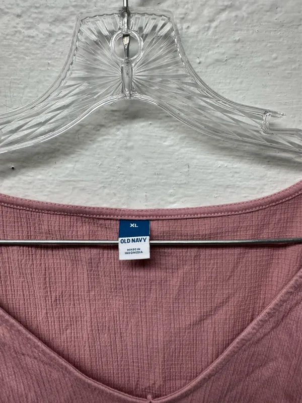 Old Navy Pink Smocked Waist Top - Image 6