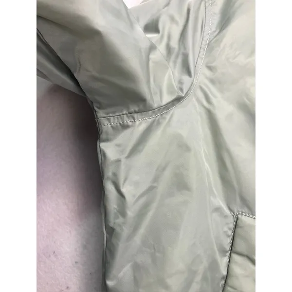 Ann Taylor Weekend Bomber Jacket Womens Medium Sage‎ Green Lightweight - Image 7