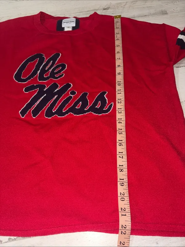 Ole Miss Red Crewneck Knit Sweater - Image 10