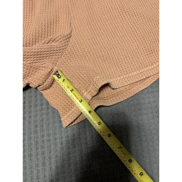 Aerie Waffle Knit Textured Shorts Womens Small Brown Pull On Pockets Sz S - Image 8