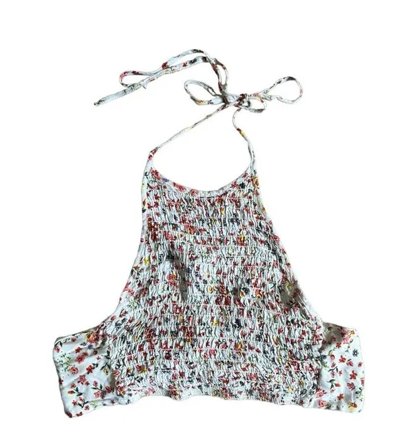 Urban Outfitters Floral Halter Crop Top Size Small - Image 6