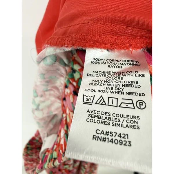 Ann Taylor LOFT Floral Wide Leg Pull On Pant Women's Rayon Small Resort Beach‎ - Image 4