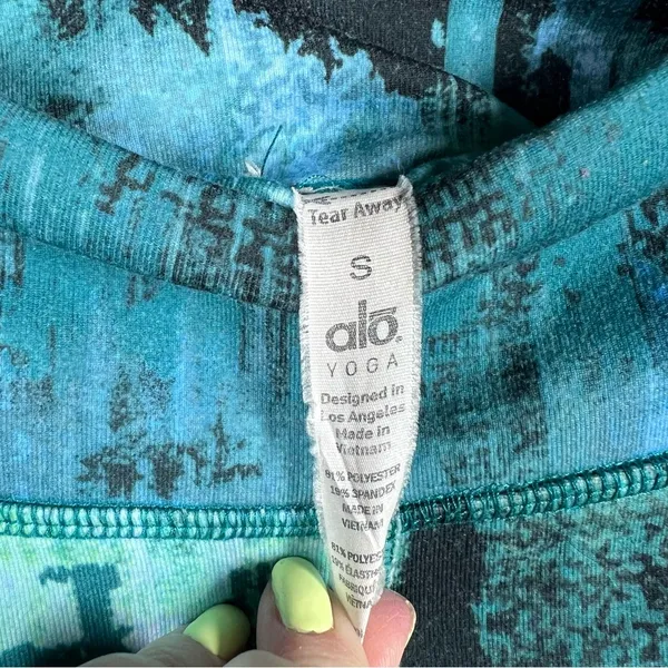 Alo Yoga Blue Black‎ Space Dye Leggings - Image 2