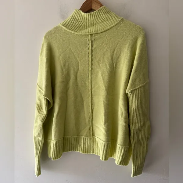 Anthropologie Maeve Gretchen Mock Neck Cozy Sweater Yellow Wool Blend‎ - Image 6