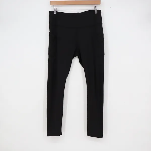 Sofia Active Womens Black High Waisted Side Pocket Athletic Leggings Size L - Image 2