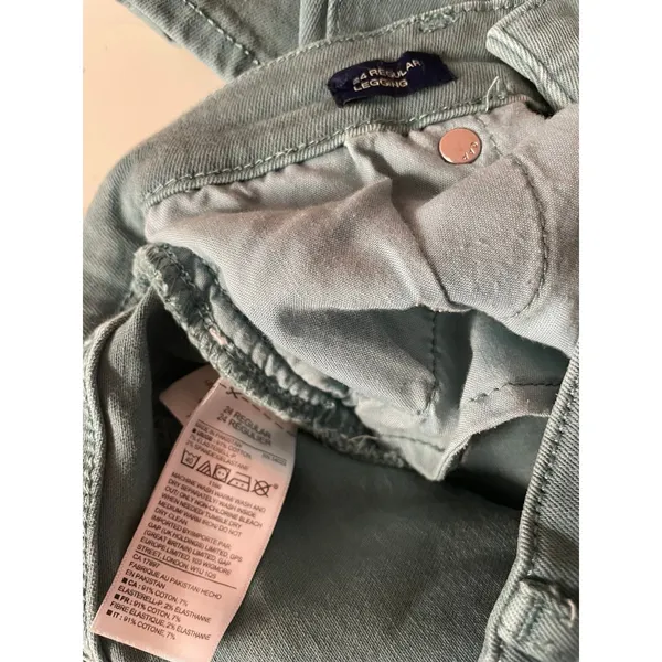 GAP Women's Teal Low Rise Skinny Jeans Size 24 - Image 4