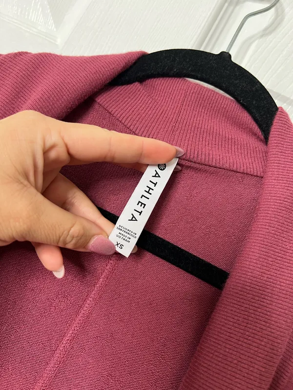 Athleta Women’s Open Front Drape Cardigan XS Mauve Athleisure Lounge Soft Modal - Image 8