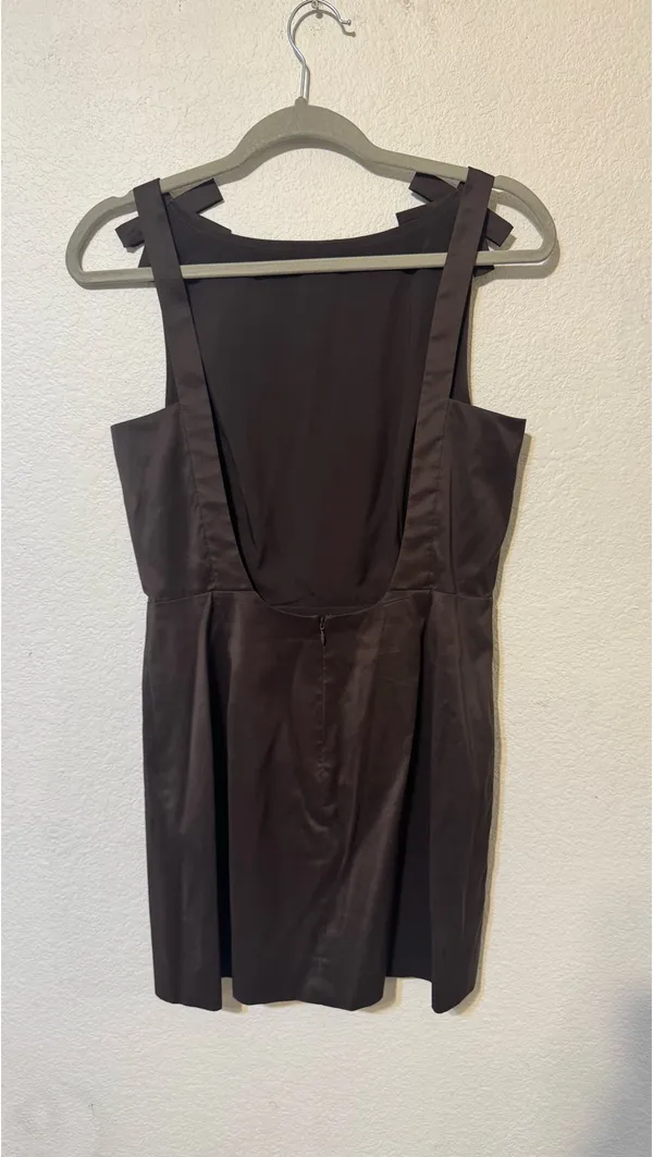 Dillard's Gianni Bini x Lilly Sisto Blakely brown bow dress - Image 3