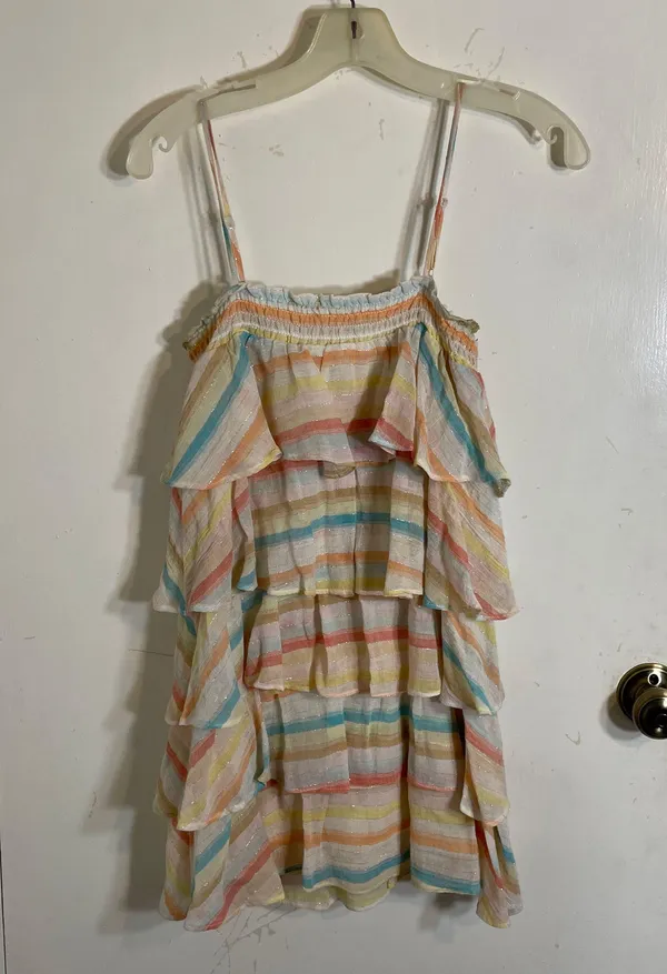 Lovers + Friends Tiered Ruffle Striped Mini Dress - Image 5