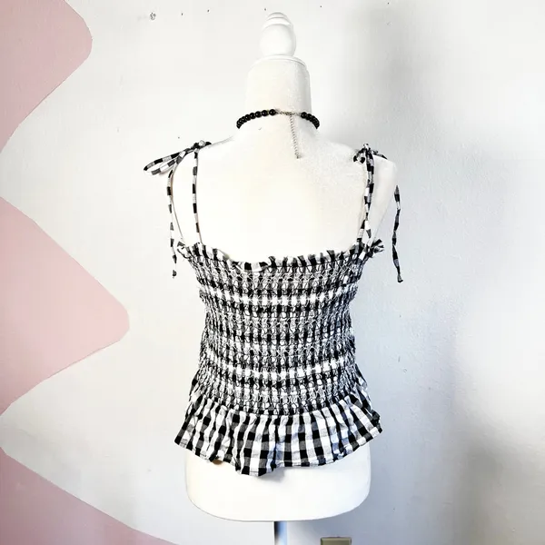Loft Gingham Tank Top‎ Sz Large Preppy Classic Summer Cottagecore - Image 2