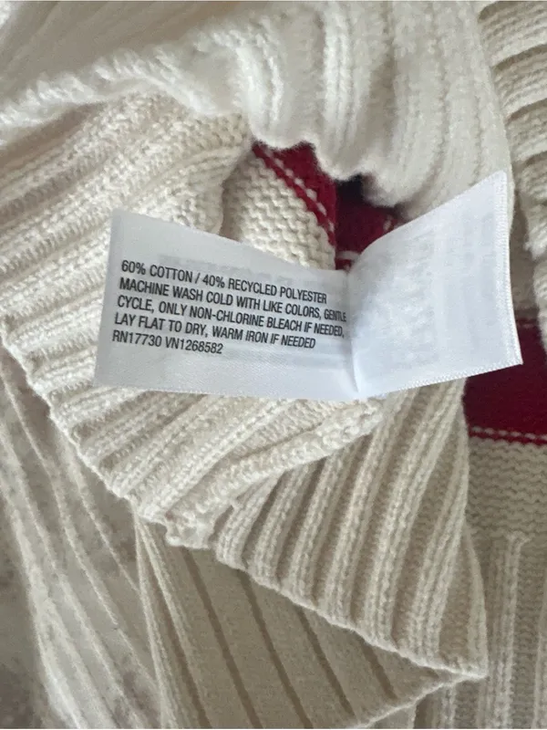 Universal Thread Women's Red, White & Navy Zip-Up Flag Stripe Sweater - Image 5