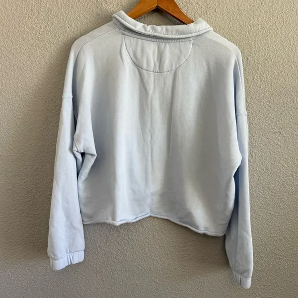 Aerie Fleece of‎ Mind Cropped Polo Sweatshirt Size Medium - Image 5