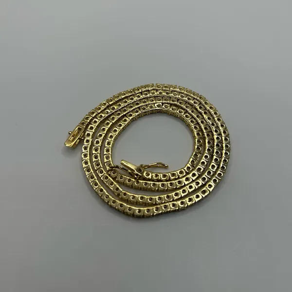 Kay Jewelers Moissanite Iced Out Tennis Chain Gold 3mm 22 Inches Brand New VVS1 Fast Ship - Image 4