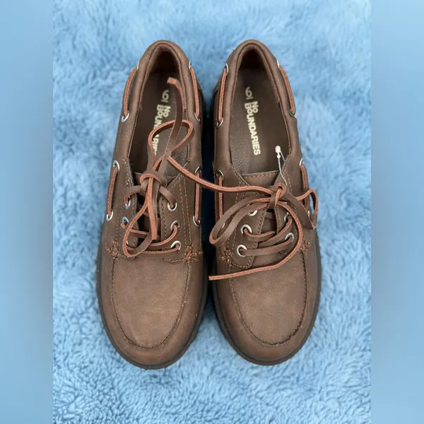 No Boundaries Women's Platform Boat Shoes‎ Brown NWOB Size 6 Y2K 90's - Image 2
