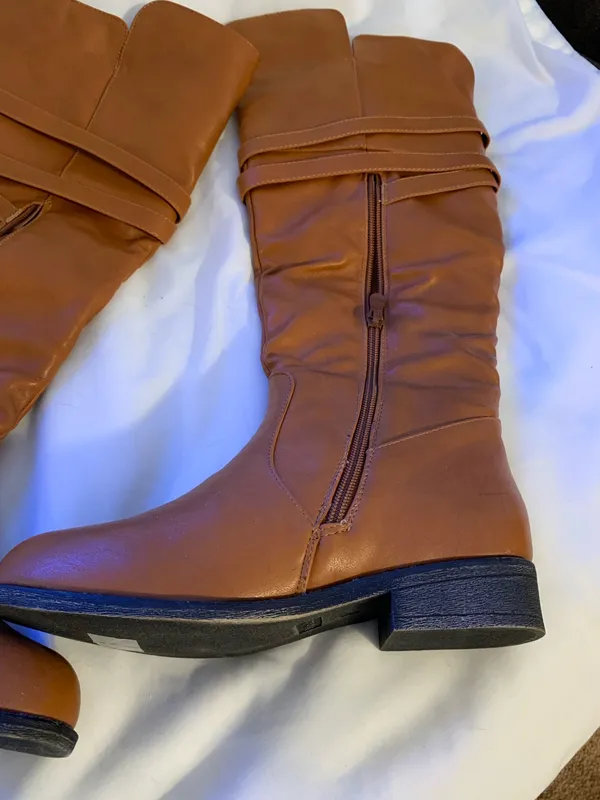 Brand New Top Moda Brown Tall Boots Sz 5.5 - Image 3