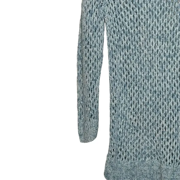 Gap Open Knit Sweater Size‎ Medium Blue Womens Cotton Nylon Blend LS - Image 5