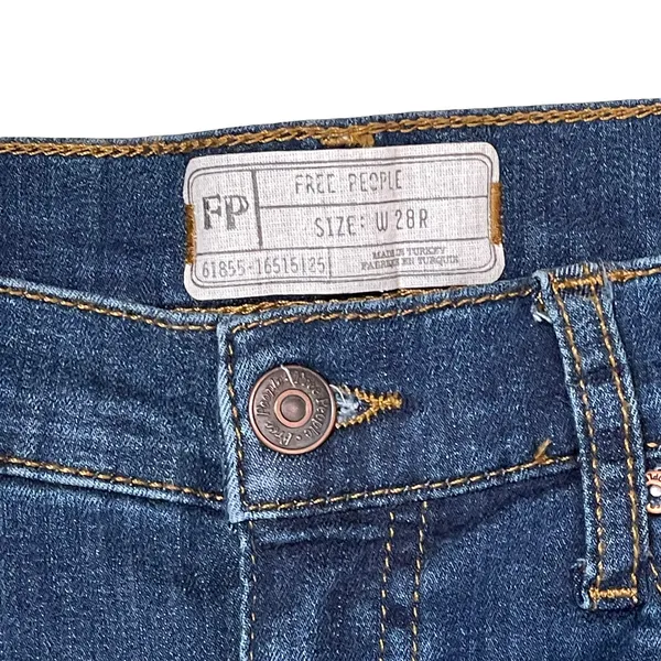 Free People Womens Capri Jeans Size 28R Distressed‎ Model 16115125 Stretch - Image 5