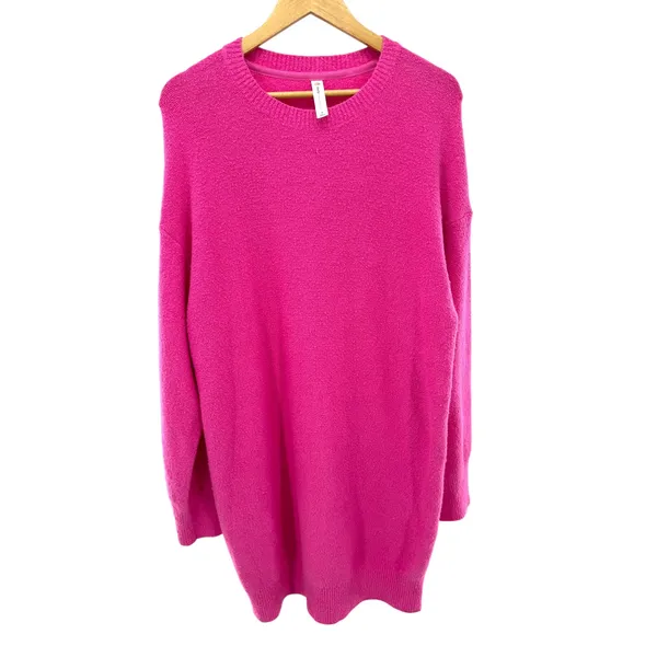 Daily Practice Anthropologie Pink Fuzzy Sweater Dress Medium Cozy‎ Lounge - Image 5