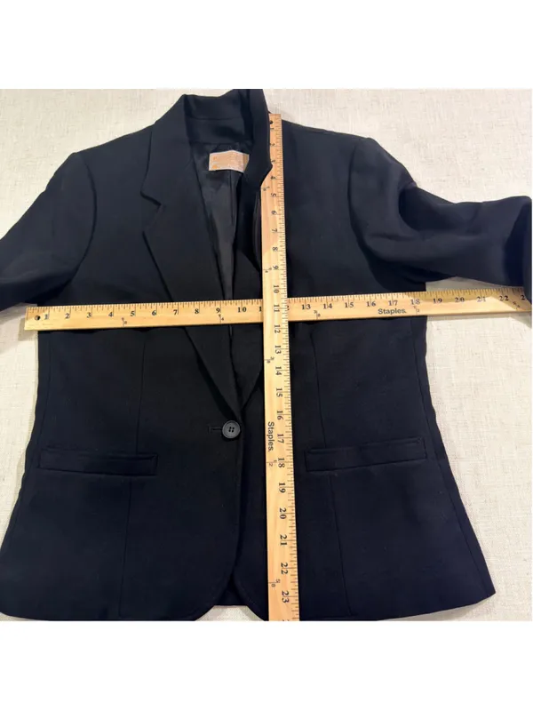Vintage Pendleton Woolen Mills Black 100% Virgin Wool Single Button Blazer 10 - Image 3