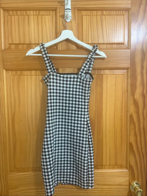 Divided Size XXS Vintage Y2K Black and White Checkered Mini Dress - Image 4