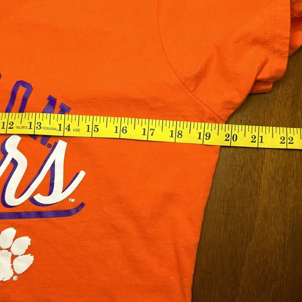 Fanatics Women’s V-Neck‎ Clemson Tigers Short Sleeve Shirt Large - Image 5