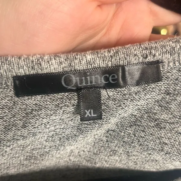✨Quince Brushed Lounge Long Sleeve Marled Grey Sz XL Tee✨ - Image 8
