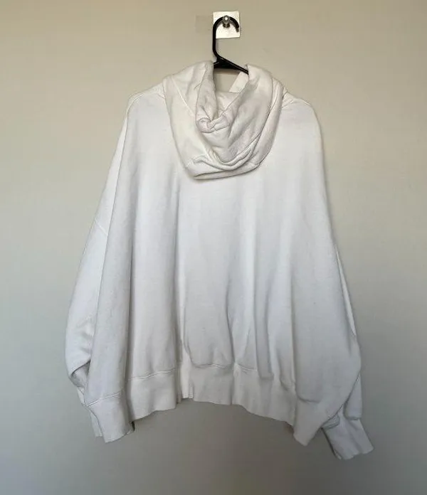 Women Nike White Oversize Pullover Hoodie - Image 3