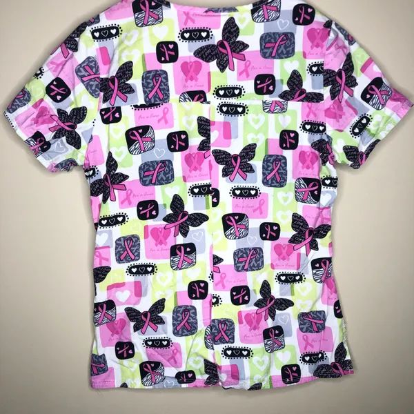 Scrubstar Breast Cancer Awareness Scrubs Top - Image 2