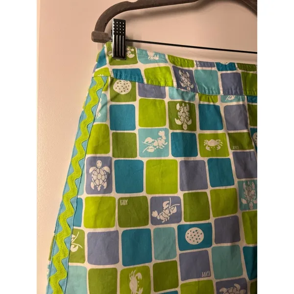 Lilly Pulitzer Via Blue Perfect blue‎ green turtle white tag size 8 - Image 2
