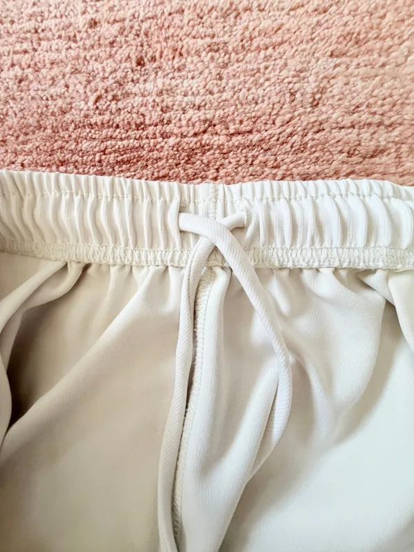 Elle Grey Ivory Knit Pull-On Shorts with Pockets Women’s Size M - Image 8