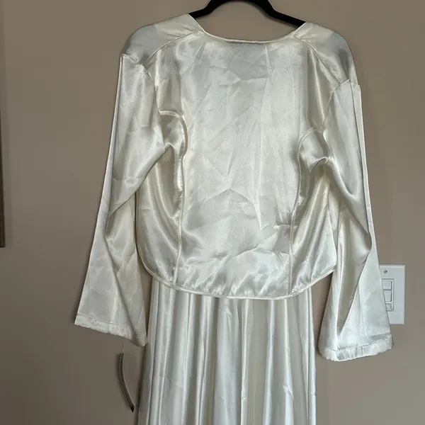 Jones New York Vintage Satin Ivory 2pc Slip Dress Set Size Medium NWT Bridal Boudoir - Image 10