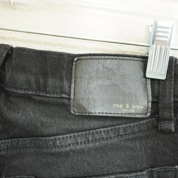 Rag & Bone Size 26 Maya High Rise Straight Leg Black Denim Jeans Fall Casual - Image 9
