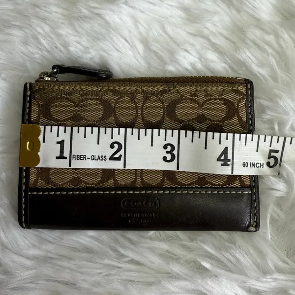 y2k Coach Brown Signature Card Holder Coin Purse - Image 7