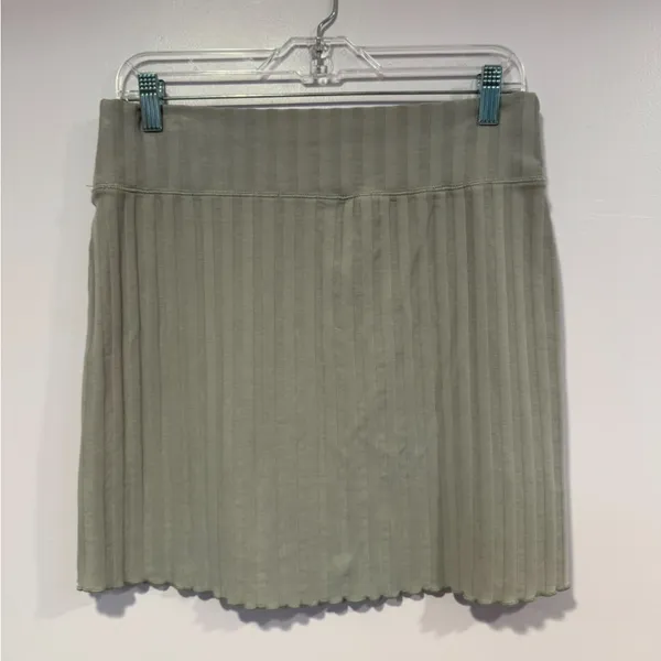Grey ribbed‎ aerie offline scallop hem skirt - Image 4