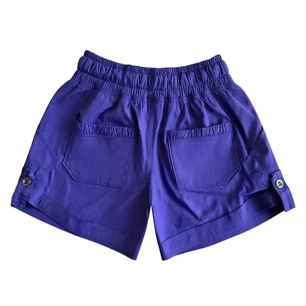 Lululemon Purple Paperbag Shorts, US4 - Image 4