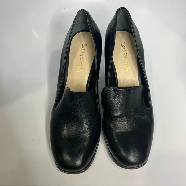 Enzo Angiolini Black leather Maxie loafer pumps women’s size 7 professional‎ - Image 2