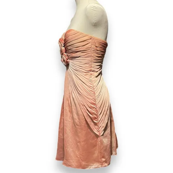 Bari Jay Style 400 Strapless Sweetheart Mini Dress Melon 2 - Image 3