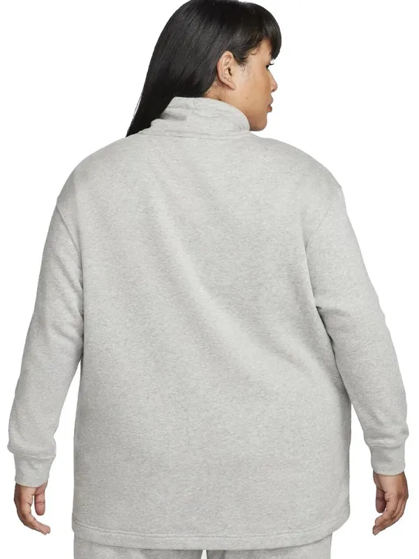 Nike Plus Size Oversized Mock-Neck Fleece Sweatshirt in Grey, Size 3X, NWT - Image 4