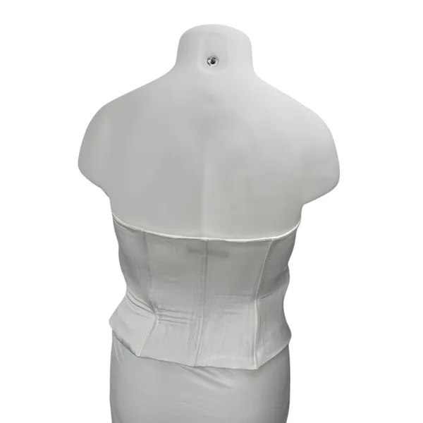 Zara Women's White Sleeveless Strapless Bandeau Corset Crop Tank Tube Top Sz XL - Image 2