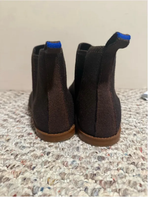 Rothy's Merino Ankle Boot Comfort Pull On Chelsea Brown Cocoa Boots- Size 10 - Image 6