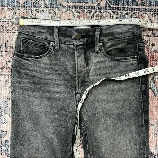 GOOD AMERICAN Good Legs Stovepipe Cigarette Denim Jeans in Black214 Size 2 - Image 9