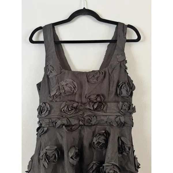NWOT Lulus Exceptional Entrance Black Sleeveless Tiered Rosette Midi Dress Small - Image 6