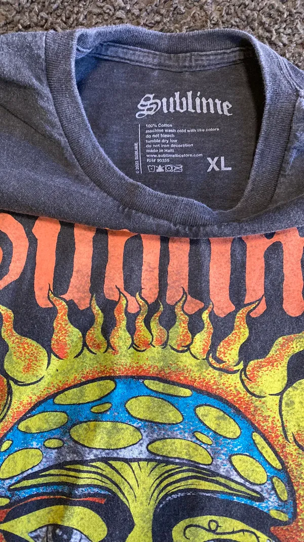 Sublime Black Vintage Look XL - Image 2