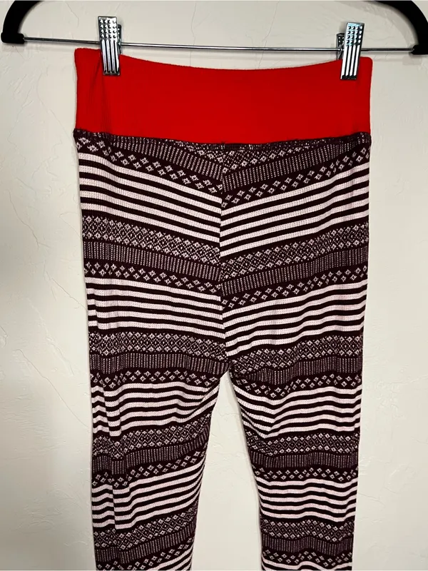 Aerie‎ Thermal Red Striped Lounge Wear Pajama Cozy Jogger Pants - Image 6