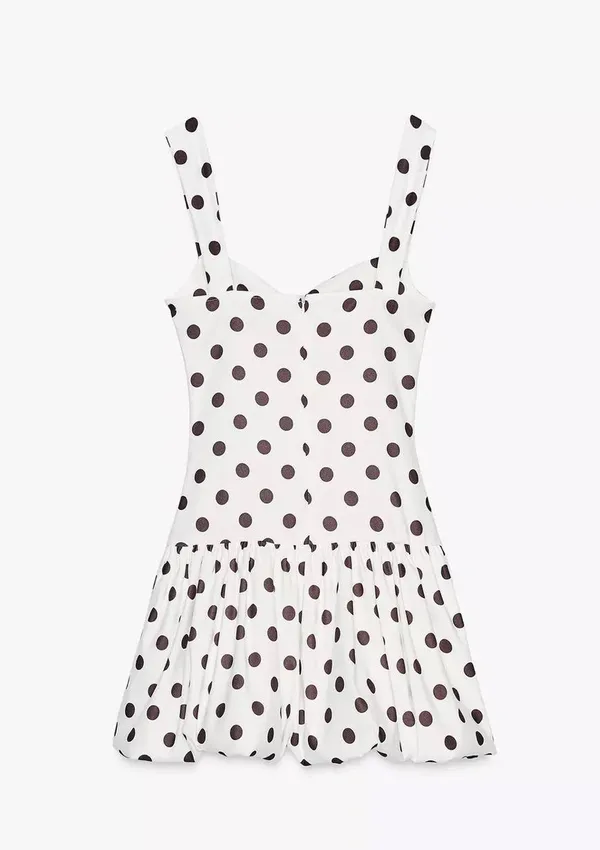 ZARA Polka Dot Balloon Mini Dress - Image 9