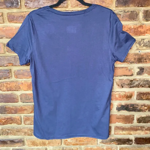 NWOT Fanatics Navy Blue Short Sleeve V-Neck Cotton T-Shirt Tee Womens Size Small - Image 6