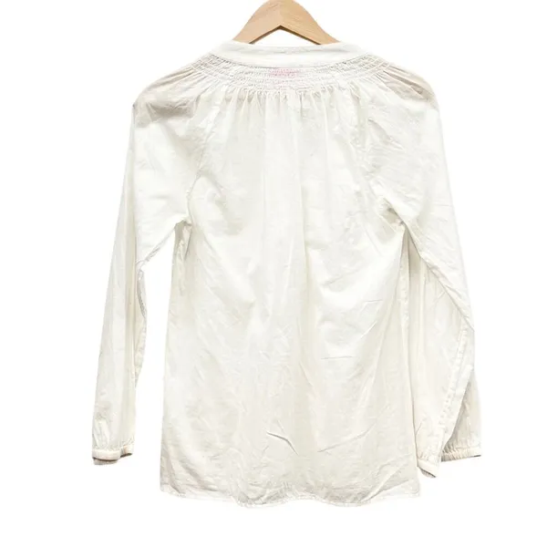 Lilly Pulitzer Lightweight Cotton Embroidery Blouse in Off White size Xsmall - Image 5