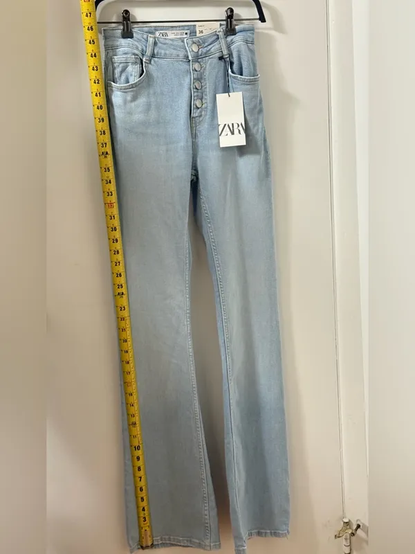 Zara Light Blue High-Rise Wide Leg Jeans NWT - Image 12